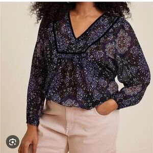 Maurices Blouse Long Sleeve Size Medium